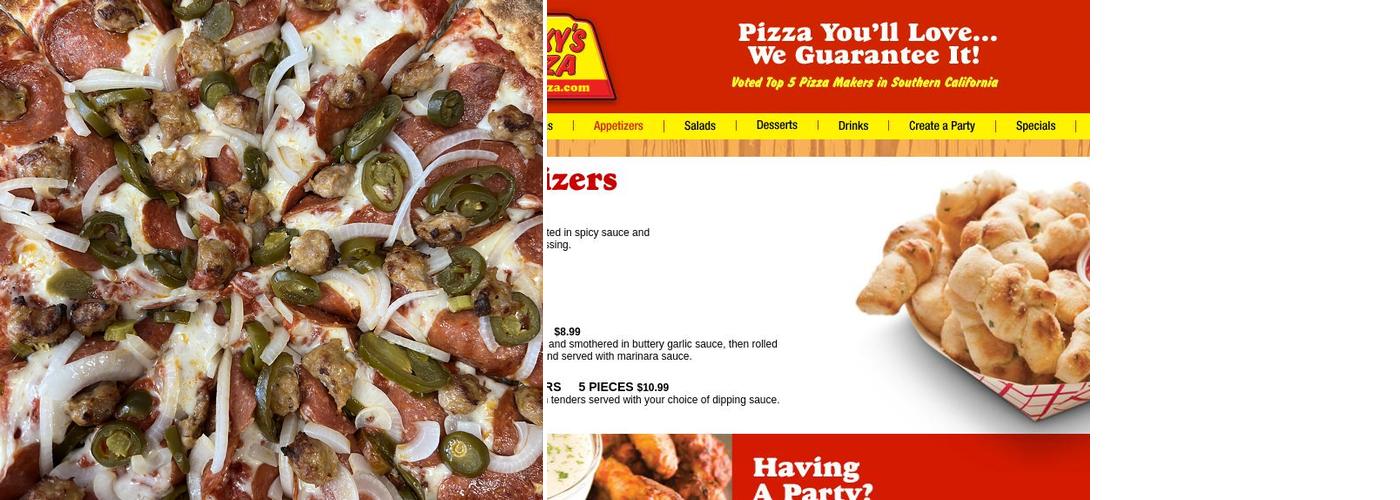 Porky's Pizza Aliso Viejo Menu