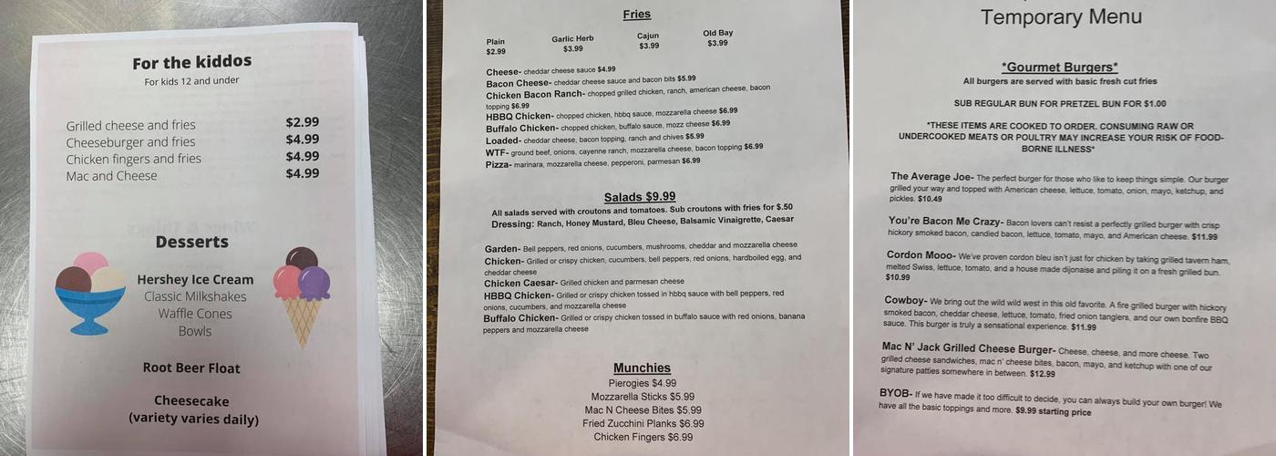 Spuds Llc Menu