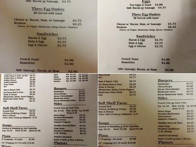 Big Stone Inn Menu