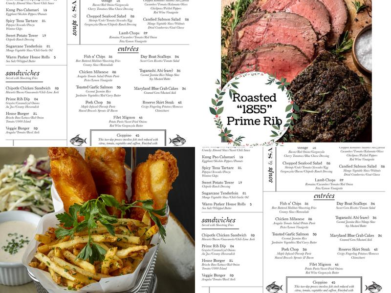 OPAH Seafood Grill Menu