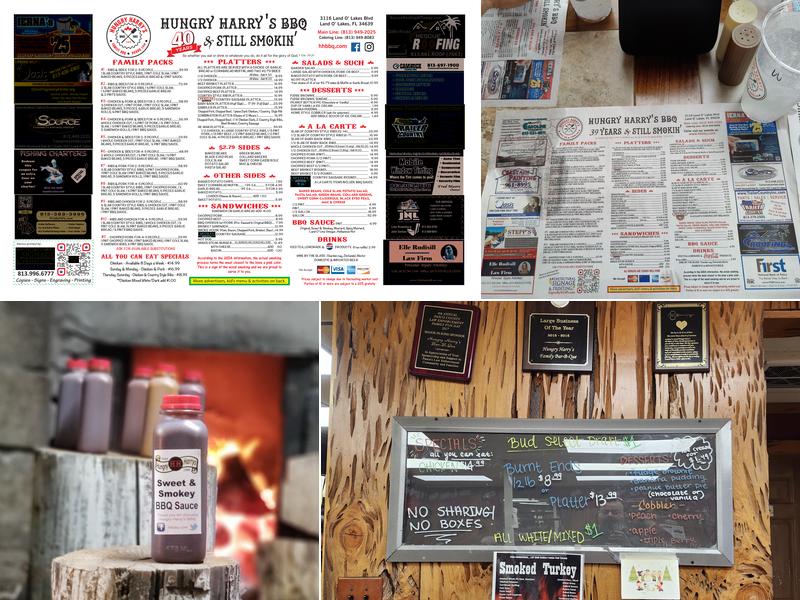 Hungry Harry's Famous Bar-B-Que Menu