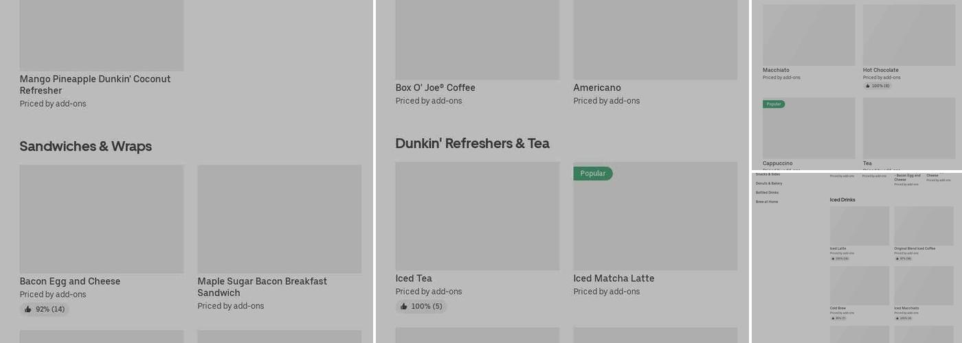 Dunkin' Menu
