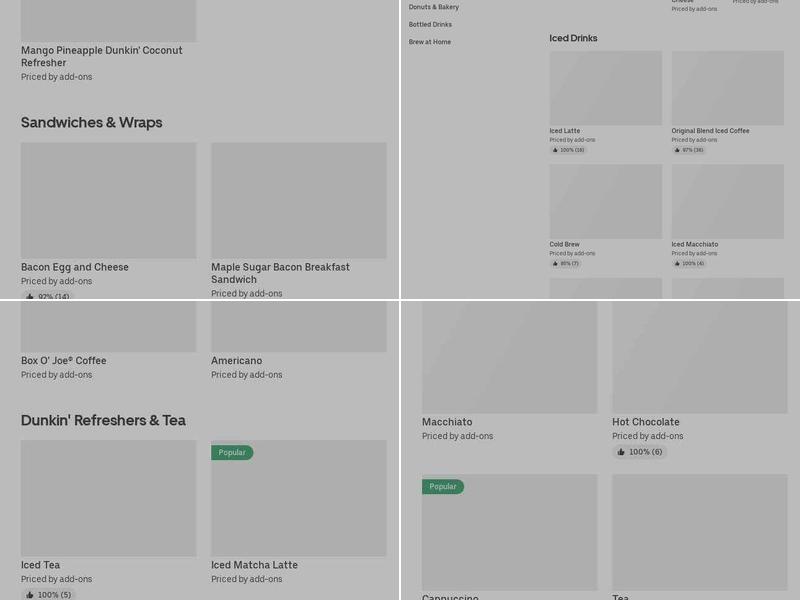 Dunkin' Menu