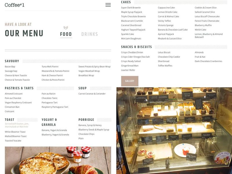 Coffee#1 Totnes Menu
