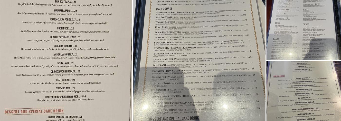 Buddha Thai Bistro Menu