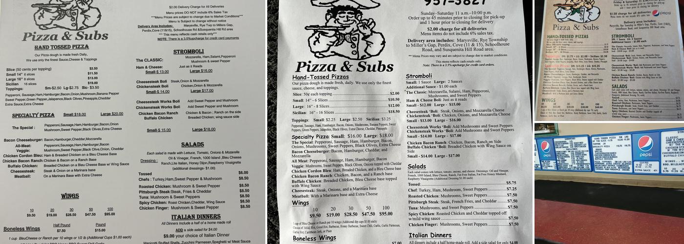 Zeiderelli's Pizza & Subs Menu