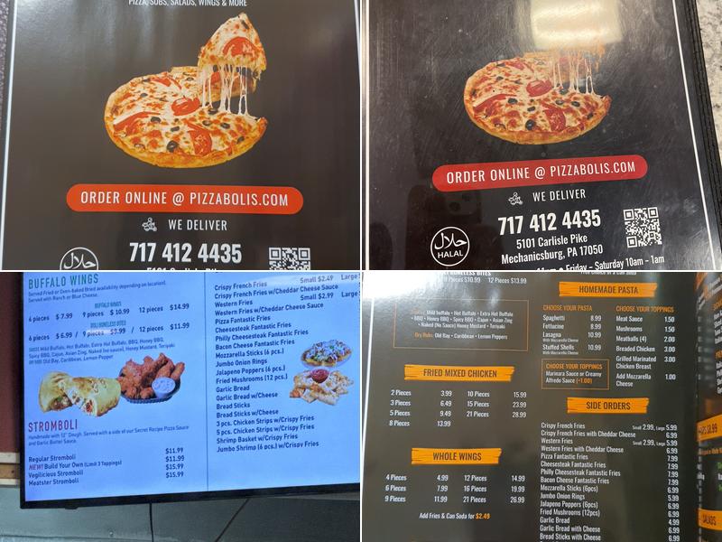 Pizza Boli's Menu