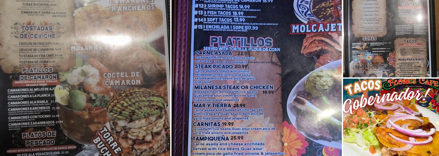 Flores Cafe Menu