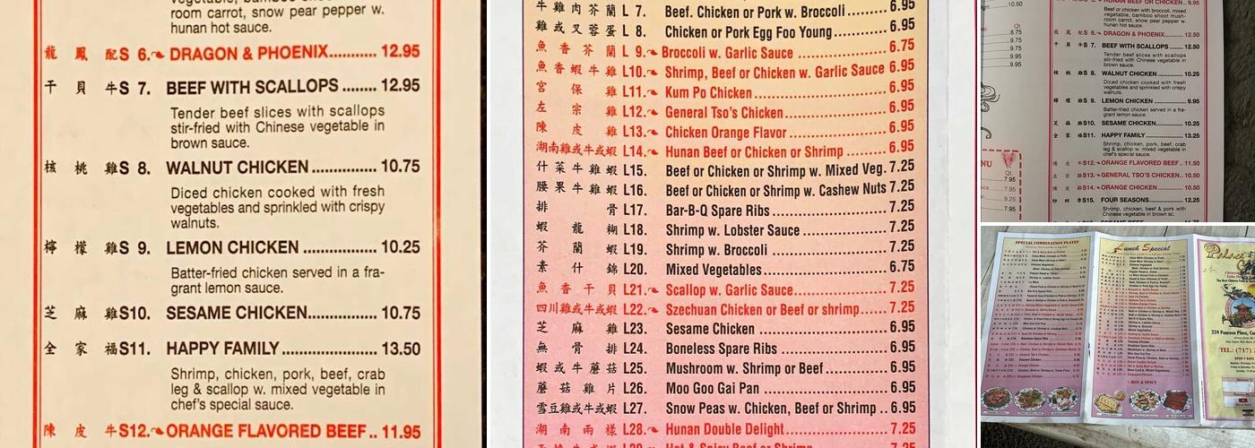 China Palace Restaurant Menu