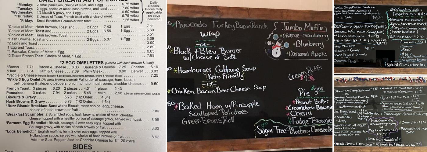 Buzz Cafe & Oxen House Menu