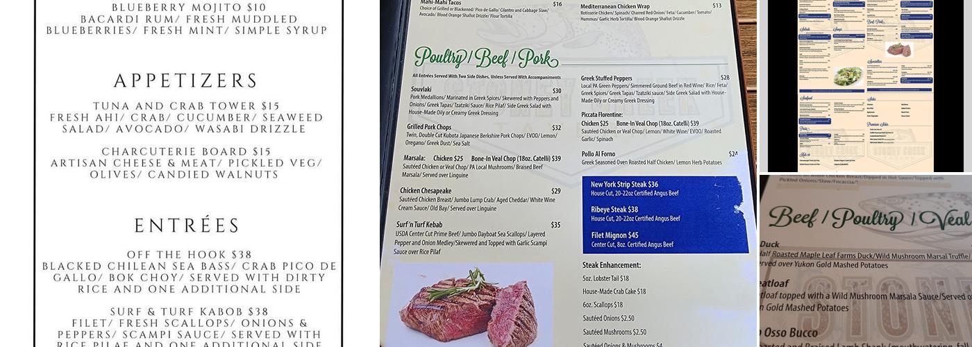 Stoney Creek Inn Menu