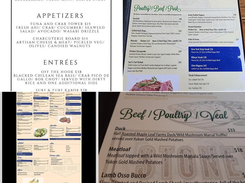 Stoney Creek Inn Menu