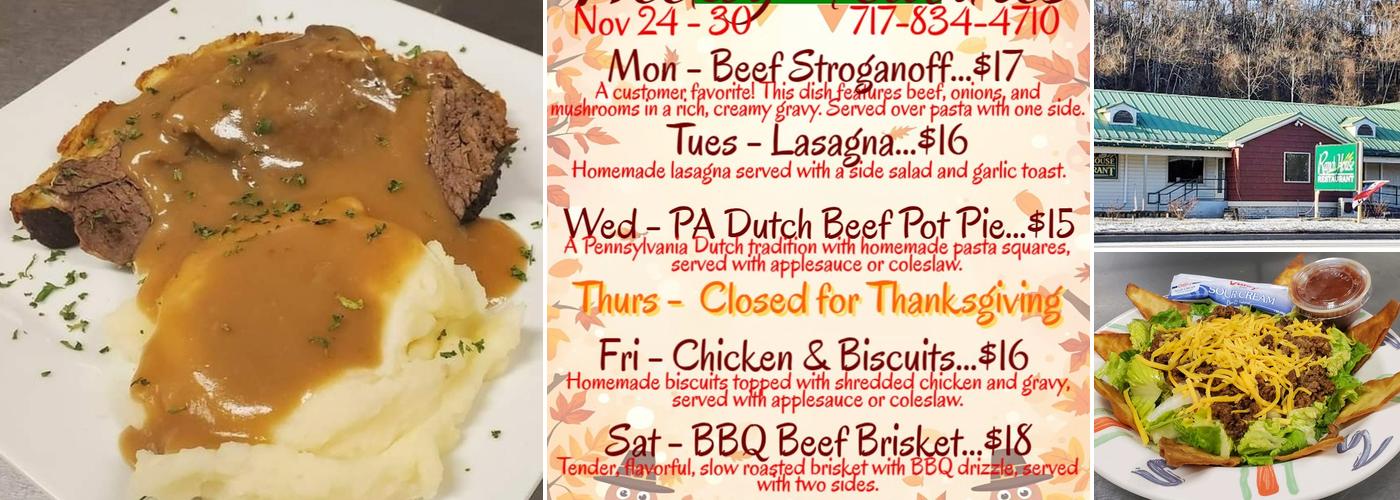 Ranch House Restaurant Menu