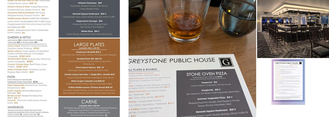 Greystone Public House Menu