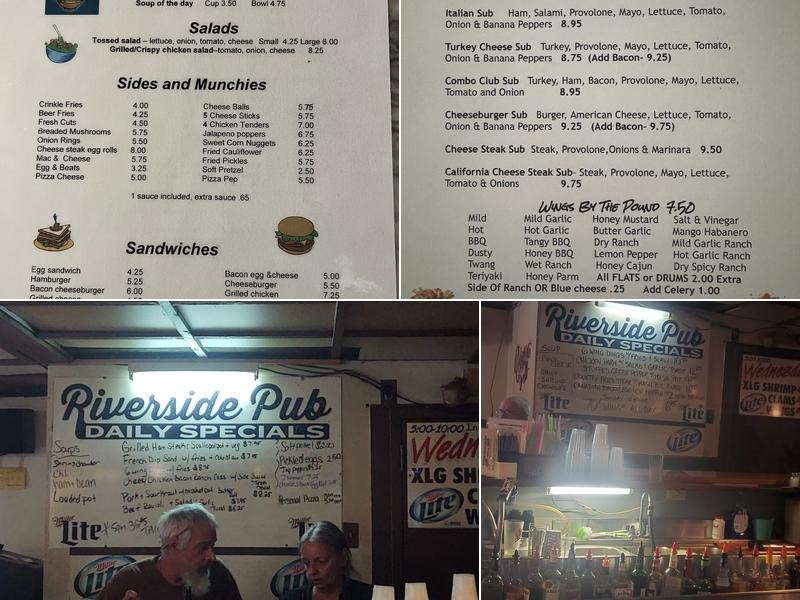 Riverside West Pub Menu