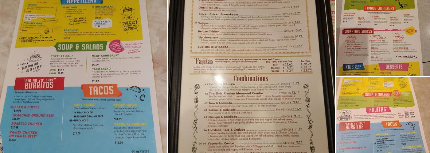 Chuy's Menu