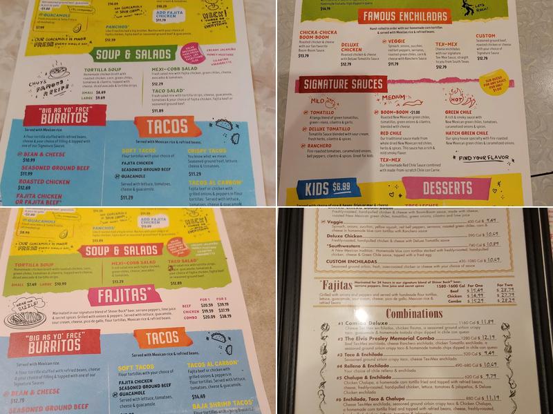 Chuy's Menu