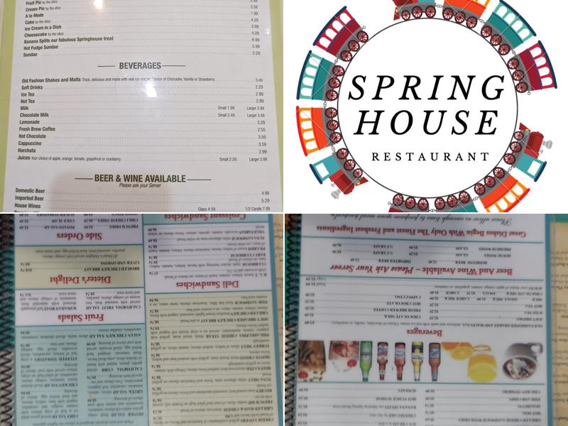 Spring House Family Restaurant Menu