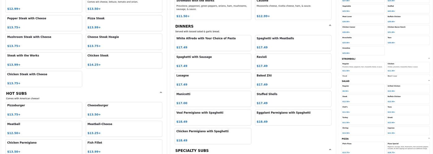 Brother Joe's Pizza Menu