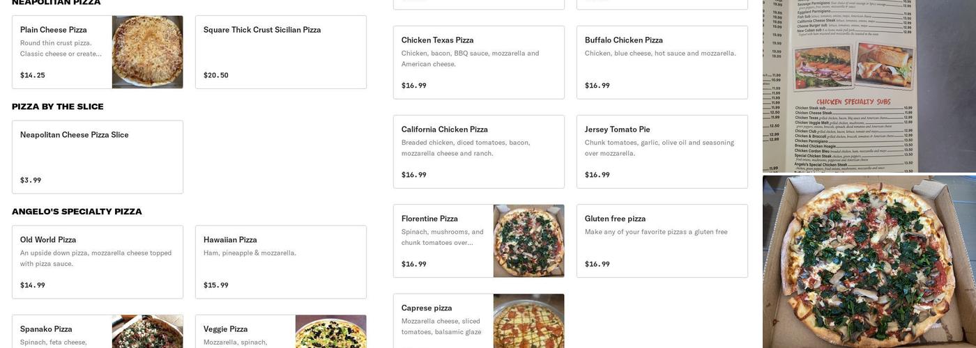 Angelo's Pizza & Subs Menu