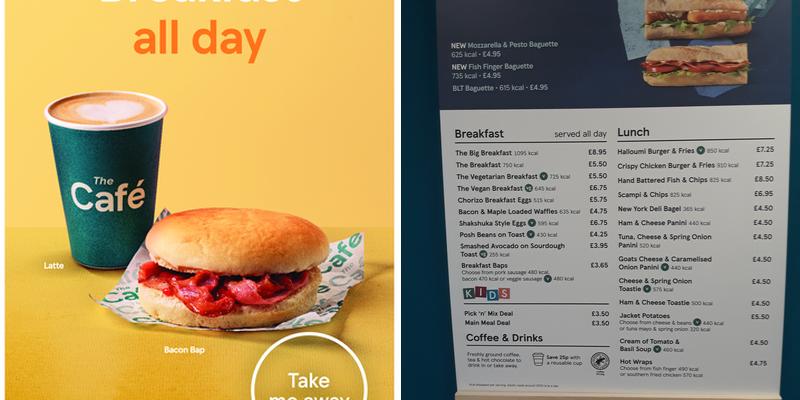 Tesco Cafe Menu