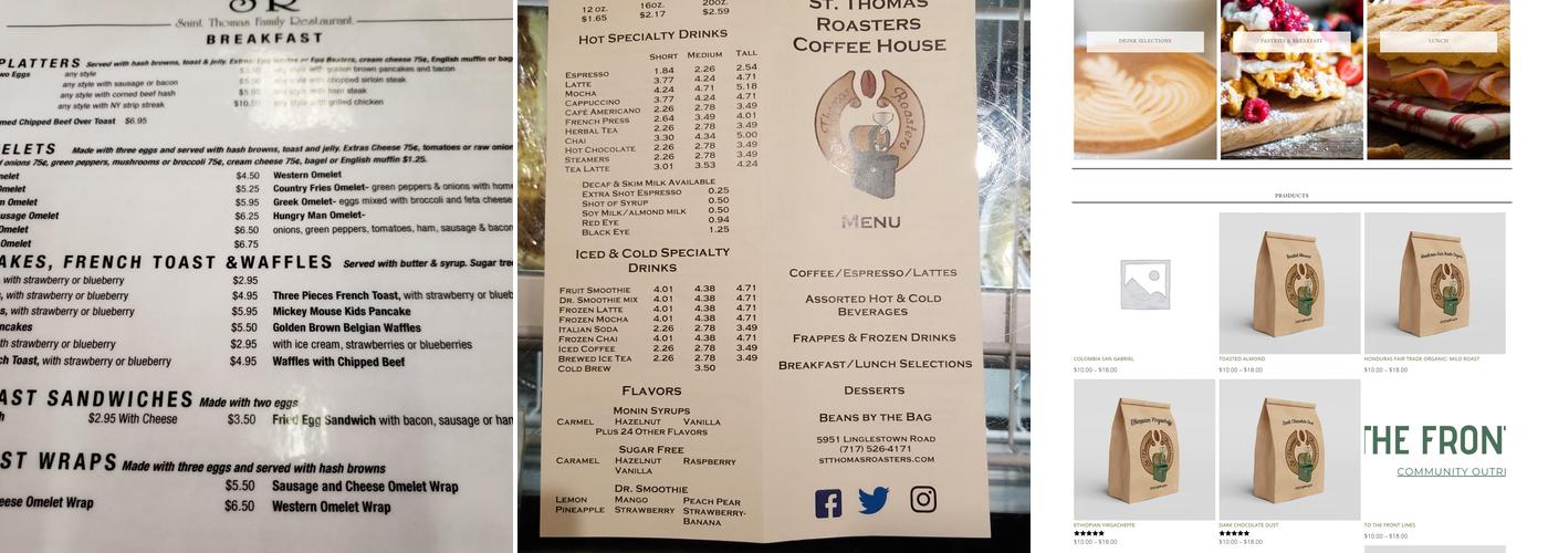 St. Thomas Roasters Menu