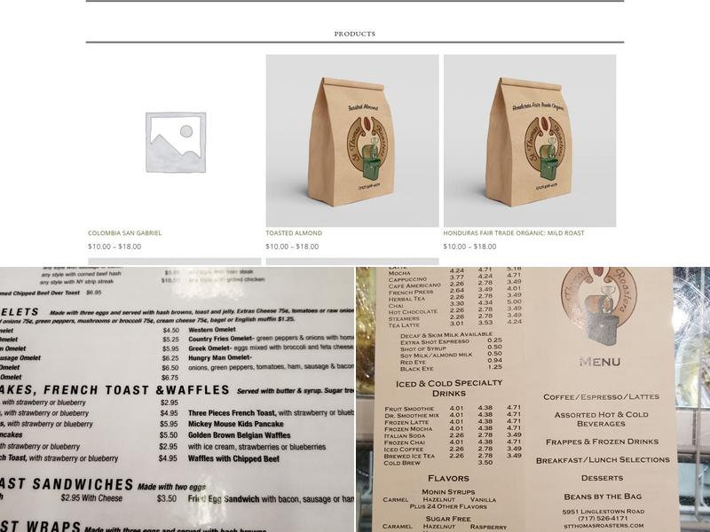St. Thomas Roasters Menu