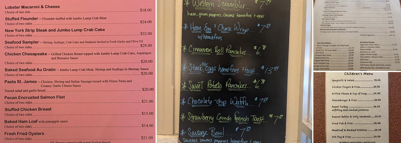 Brownstone Cafe Menu