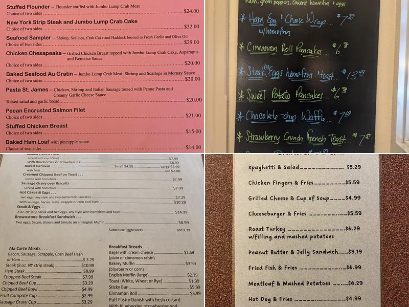 Brownstone Cafe Menu