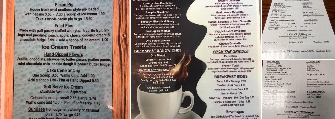 The Fishin Hole Restaurant Menu