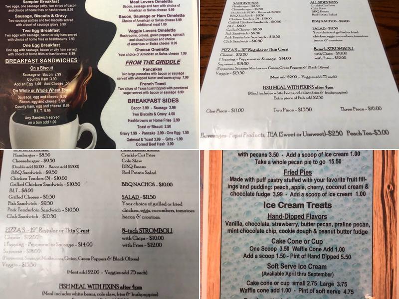 The Fishin Hole Restaurant Menu