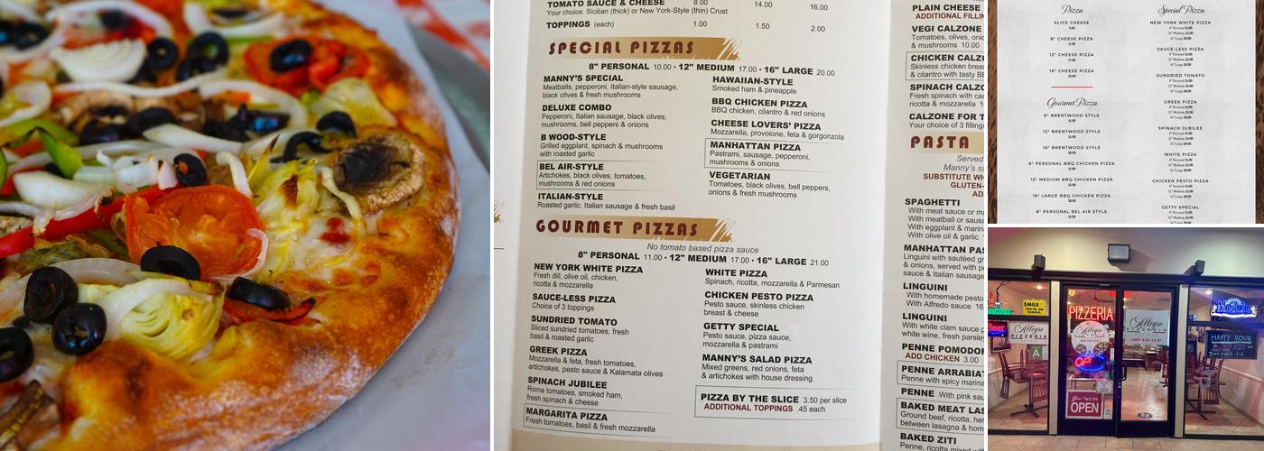 Allegro of Bel Air Pizzeria Menu