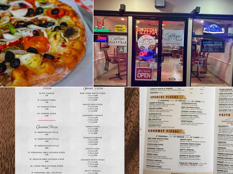 Allegro of Bel Air Pizzeria Menu
