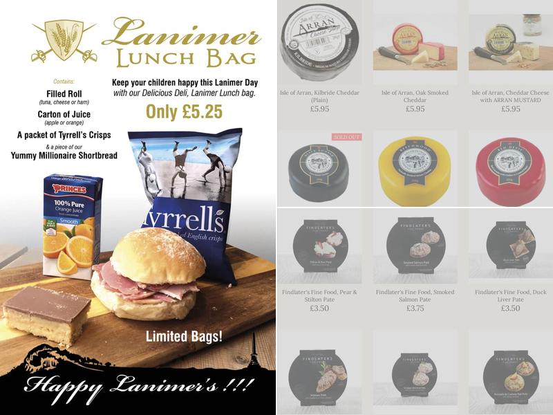 The Duke's Deli Hampers Menu