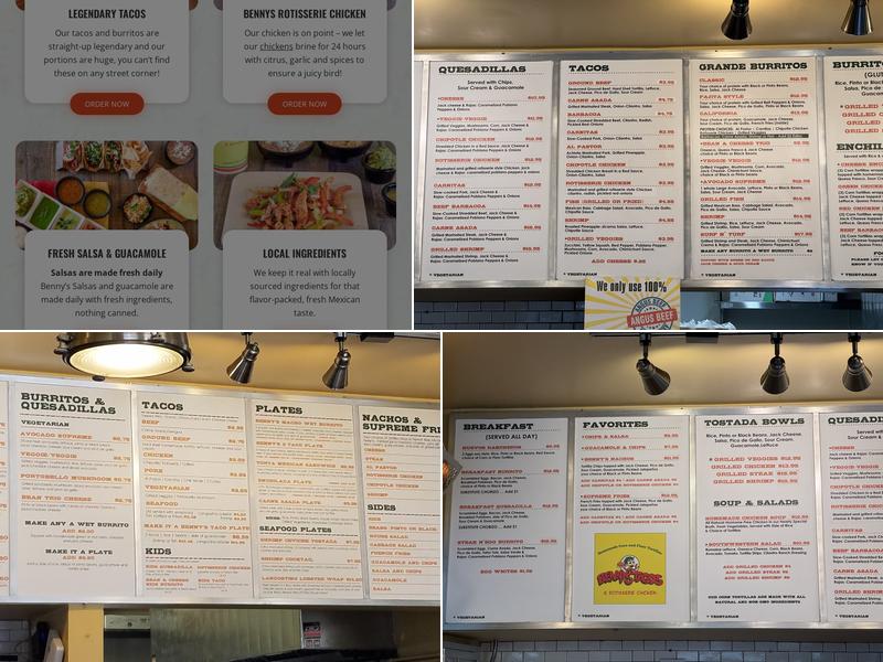 Benny's Tacos & Rotisserie Chicken in Santa Monica Menu