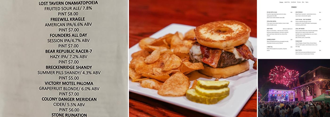 The Wooden Match Menu