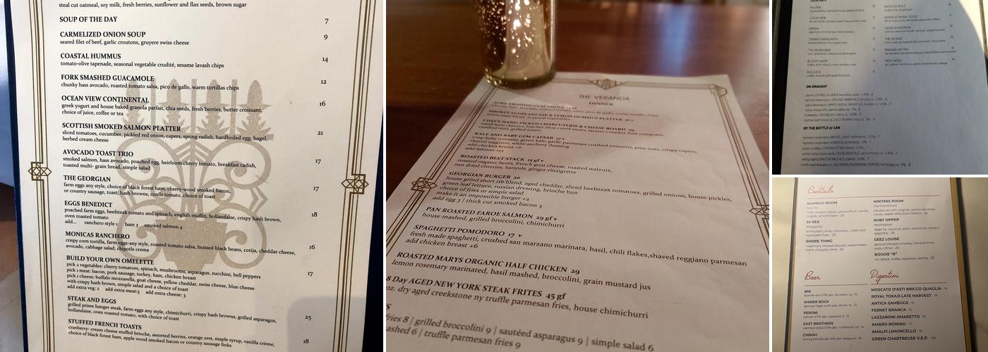 The Georgian Room Menu