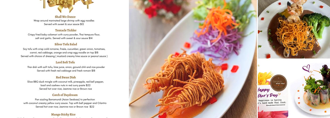 Bangkok West Thai Menu