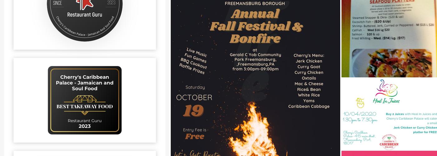 Cherry's Caribbean Palace - Jamaican and Soul Food Menu