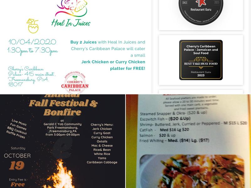 Cherry's Caribbean Palace - Jamaican and Soul Food Menu