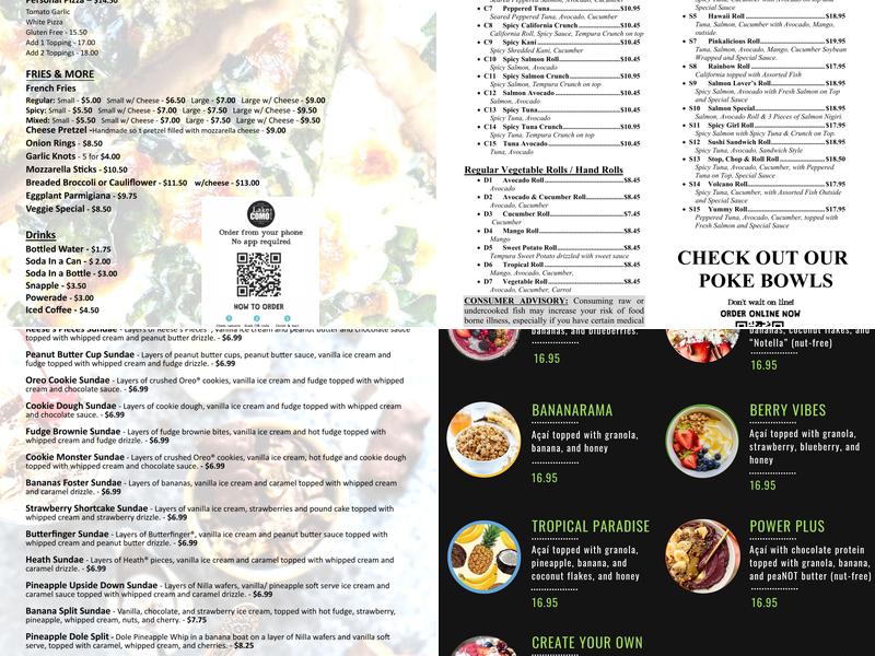 Lake Como Eats Menu