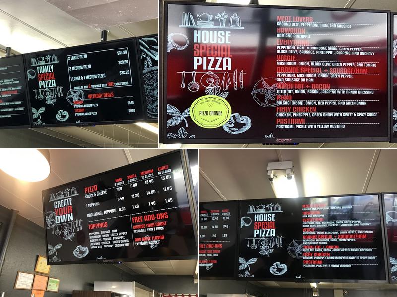 Pizza Grande Menu