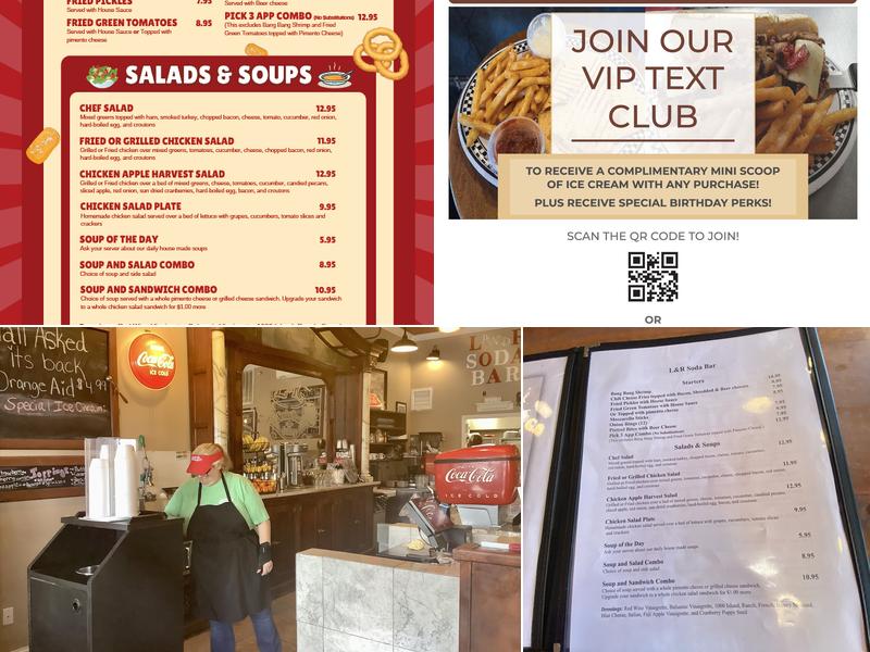 L & R Soda Bar Menu