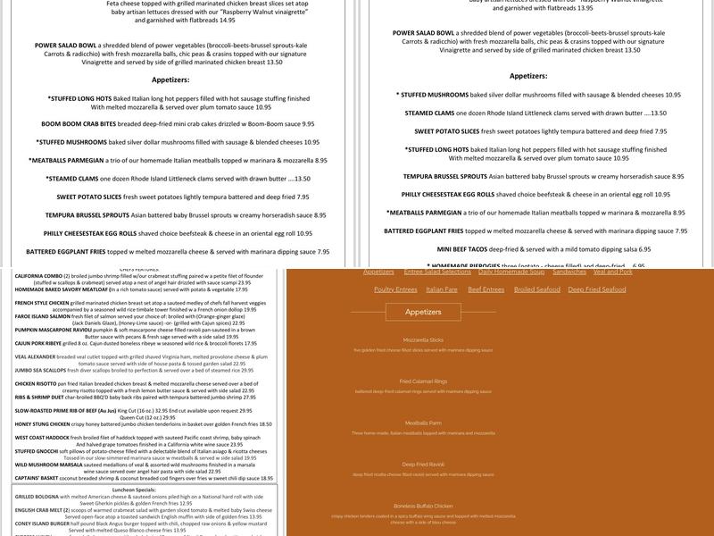 Alexander's Family Restaurant Menu