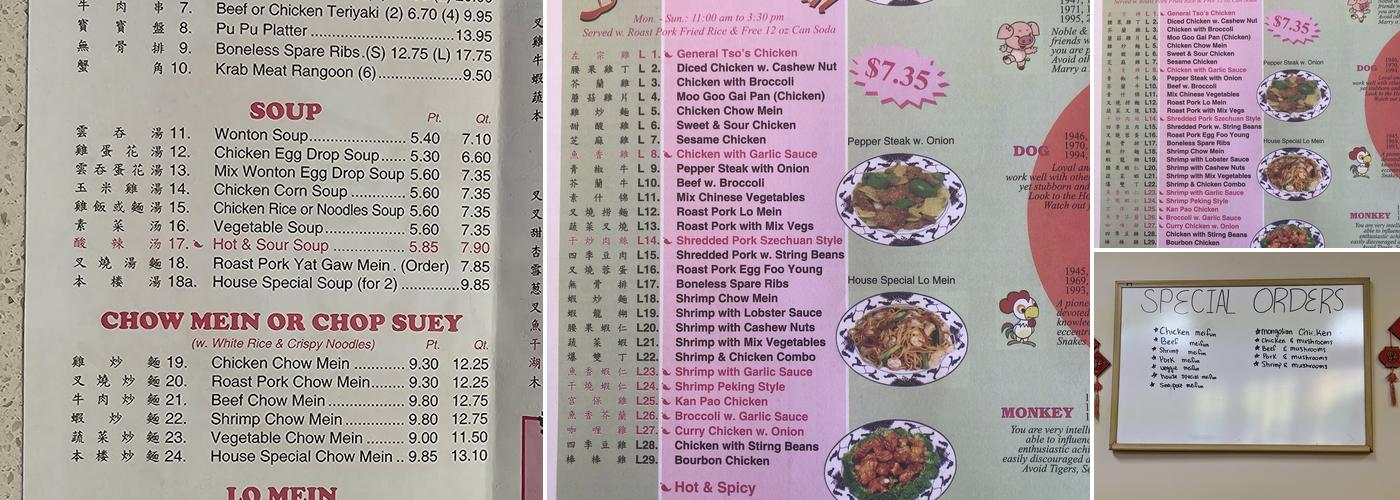Chung Shing Menu