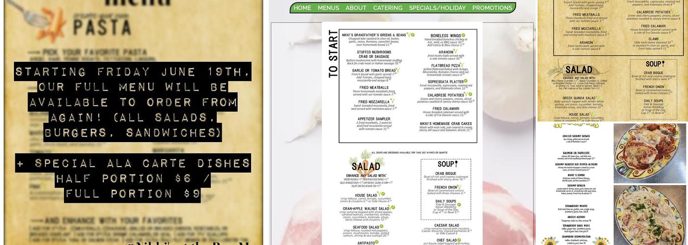 Nikki's At The Ben-Mar Menu