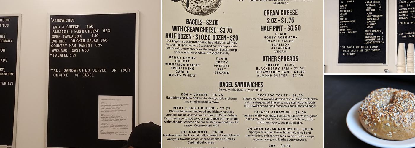 Native Bagel Company Menu