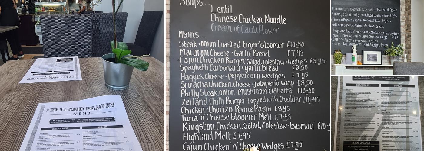 Zetland Pantry Menu