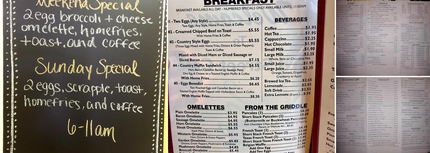 3rd Street Cafe Menu