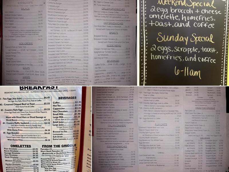 3rd Street Cafe Menu